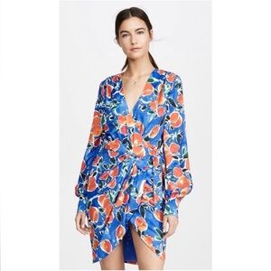 NWT Simkhai Blue Citrus Acapulco Wrap Dress size 8